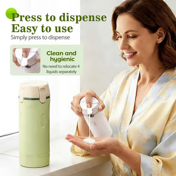 🎉4-in-1 Travel Dispenser Bottles – Leak-Proof, Refillable & TSA Approved
