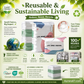 🧳No‑Pump Vacuum Storage Bags – Press & Seal, No Pump Needed. Saves 80% Space, Keeps Clothes Dry & Dust‑Free