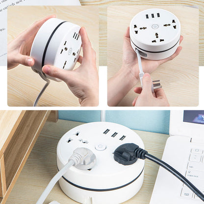 🔌 50% OFF NOW! ⏰ Cord-Winding Universal Power Strip – Built-in cord reel, multiple outlets & surge protection – Keeps cables tidy & organized at home or office ✨