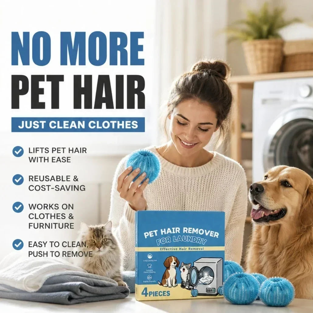 🐾 LIMITED‑TIME 50% OFF! 🧹 No-Snag Reusable Laundry Balls – Catch Pet Hair Instantly, Fabric-Friendly & Built to Last ♻️