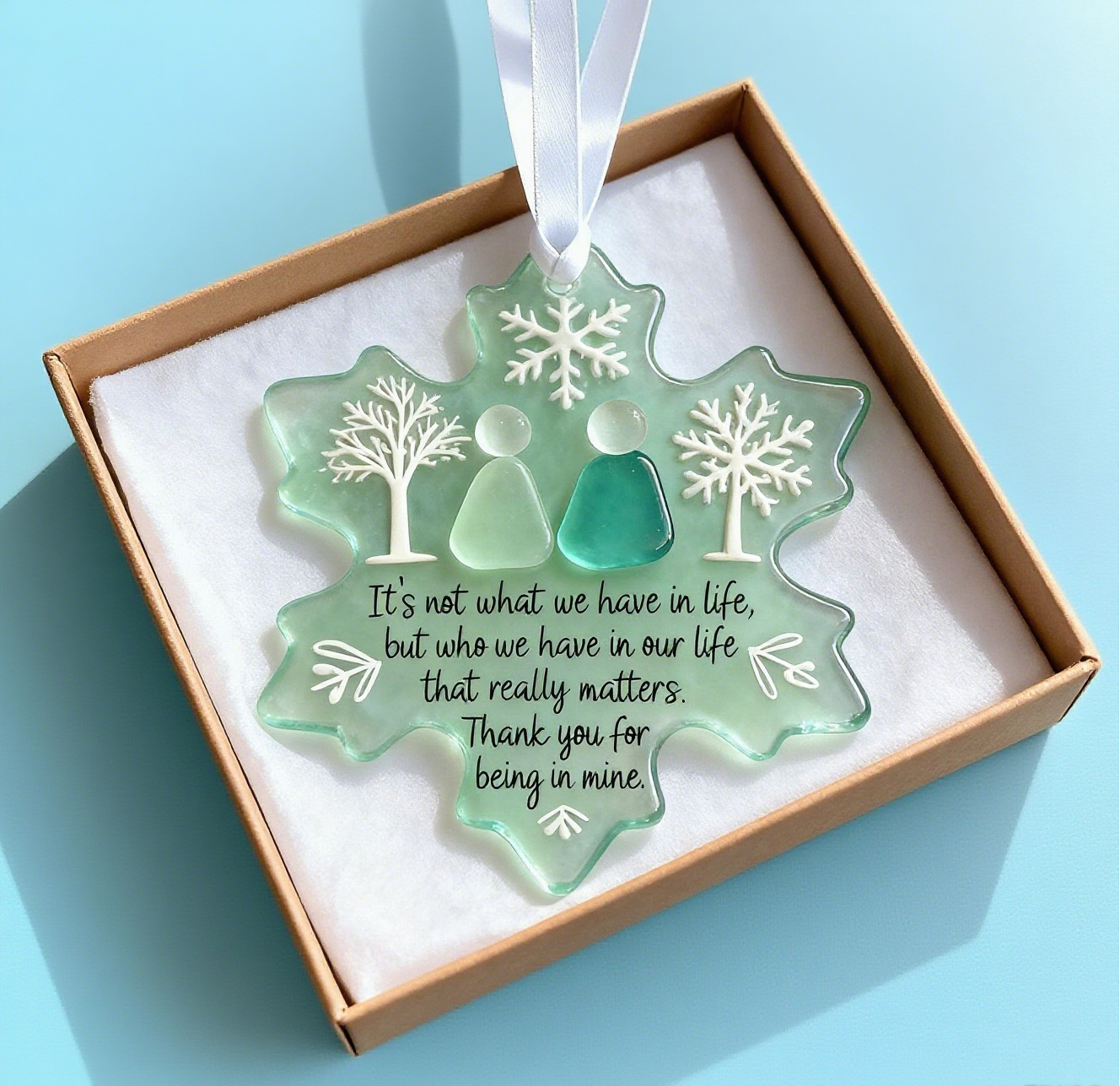 🌊Snowflake-Shaped Sea Glass Friendship Decor✨Shaped by Nature & Crafted by Hand!