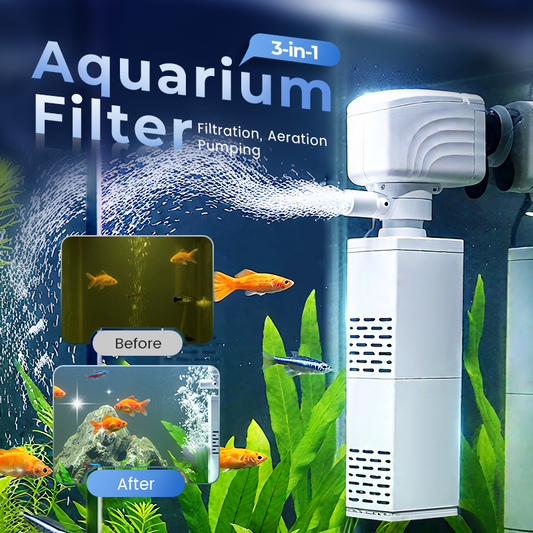 💦Fish Tank 3-in-1 Filter♻️Filtration, Oxygenation & Water Pumping