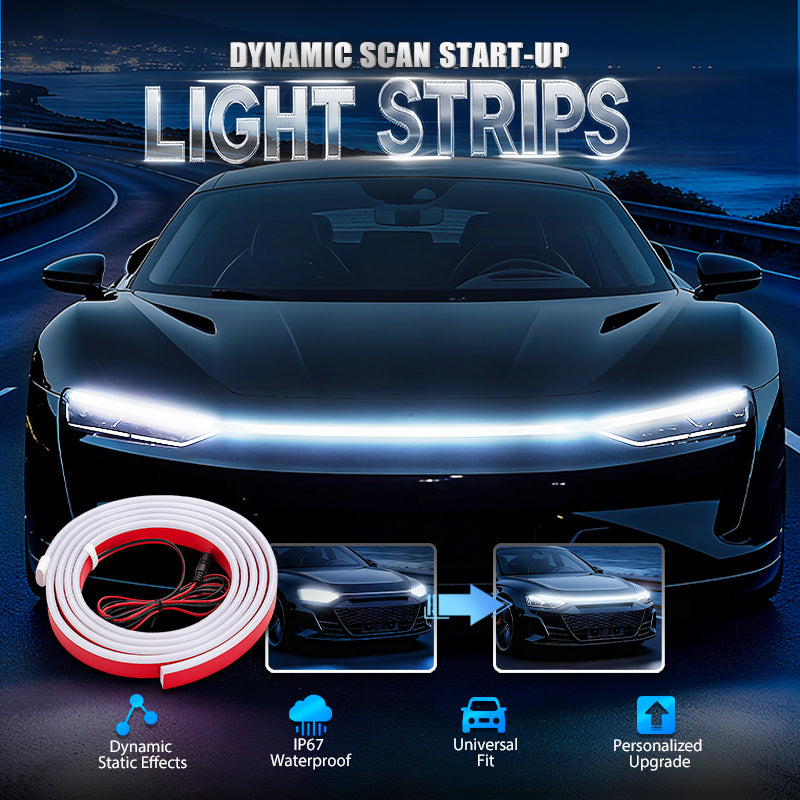 ⏳🔥LIMITED-TIME 50% OFF! ⏰Dynamic Scan HoodBeam Kit – Smooth Scanning LED Hood Light ✨