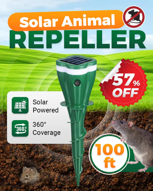 🔥Solar Powered Waterproof Screw Mole Repellent