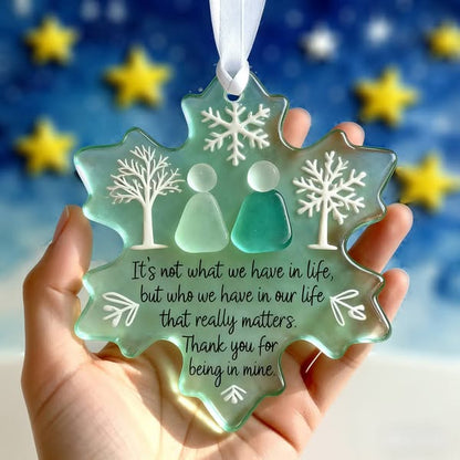 🌊Snowflake-Shaped Sea Glass Friendship Decor✨Shaped by Nature & Crafted by Hand!
