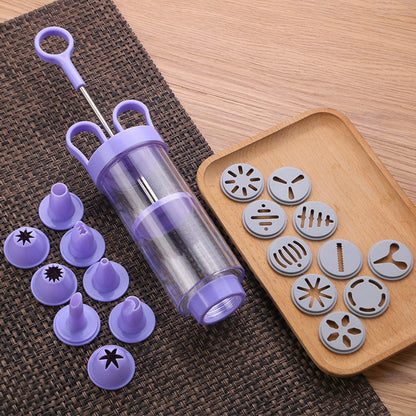 🍪Stainless Steel Cake Decorating Gun Kit – 18-Piece Piping Set, Fill & Decorate with Ease, BPA-Free