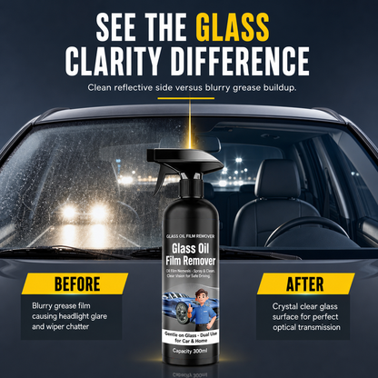 🚗 50% OFF NOW ✨ Windshield Oil-Film Remover Spray — Degreases & Clears Glare