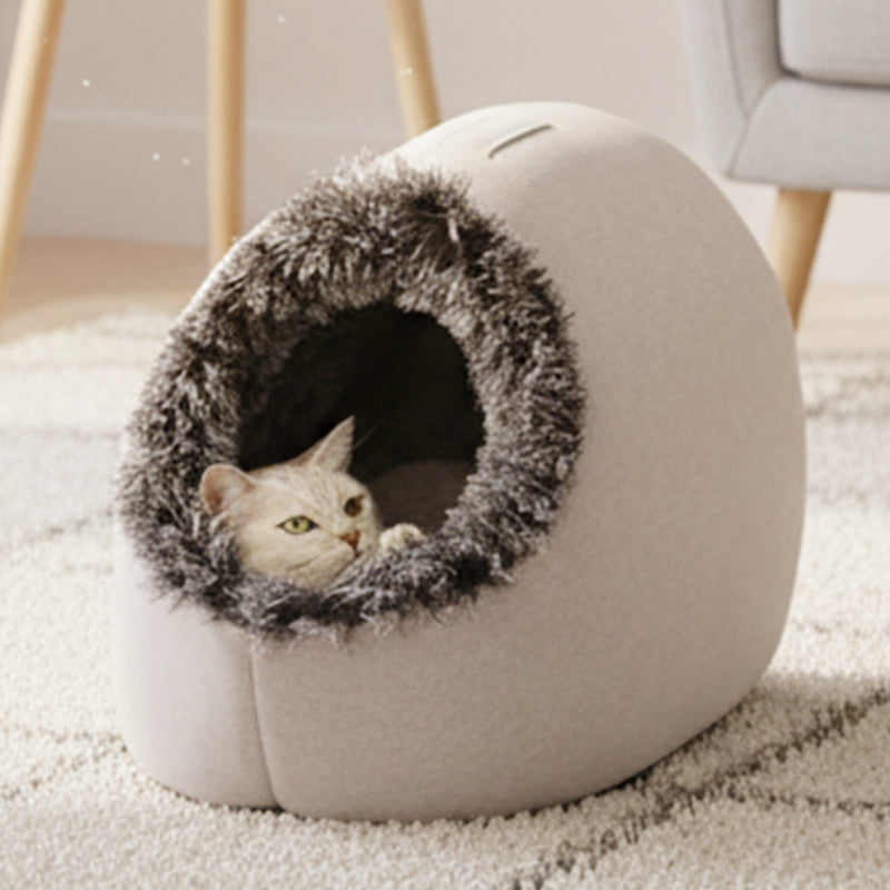 🎁50%OFF!🐾Winter Warm Pet Cave Bed – Cozy Den for Cats & Small Dogs❄️❤️