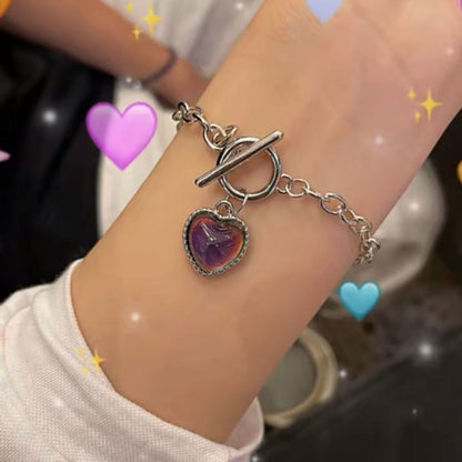 🥳2026 HOT SALE🥳💞50K+ SOLD! 💖🌈 50% OFF! Colour-Changing Heart Jewellery – temperature-responsive copper pendant, 2-piece sets (bracelets/necklaces). A unique gift! 🎁✨