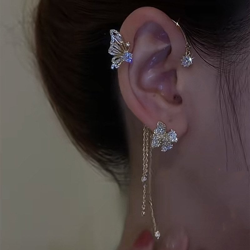 🦋Butterfly Flowers Tassel Earrings🎀