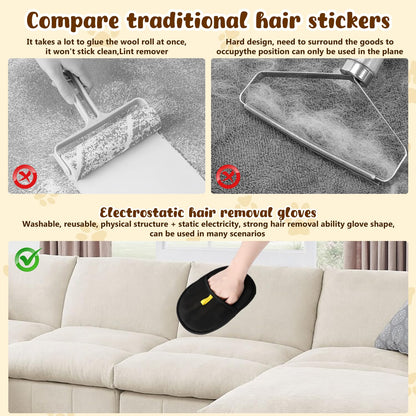 ⏳2025 New Save 50%✨️Pet hair remover Electrostatic gloves
