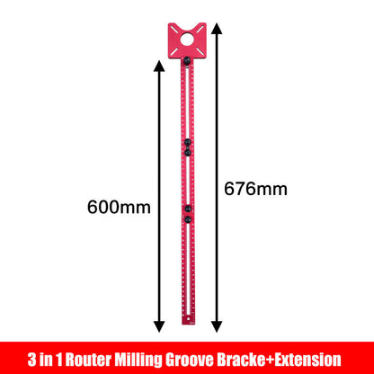 🔧 LIMITED-TIME 49% OFF! ✨ 3-in-1 Router Milling Groove Bracket – Adjustable, Inch/cm Scales, Modular Design 🛠️