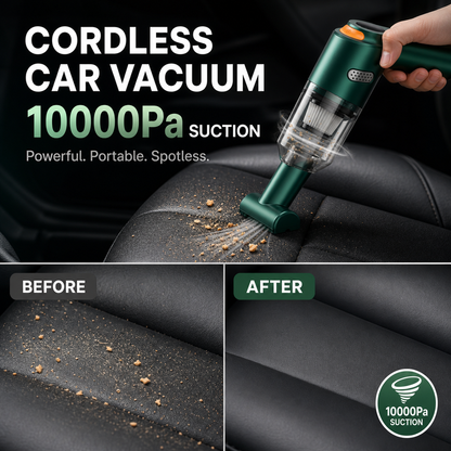 ⏰🔥LIMITED TIME 50% OFF!🔥50K+ SOLD!🧹 Cordless Car Vacuum – 10000Pa Suction & 4000mAh Battery 🚗