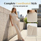 Elegant Mock Neck Top & Wide-Leg Pants 2-Piece Set