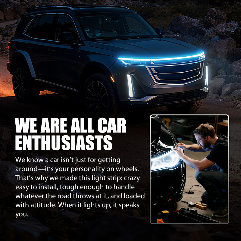 ⏳🔥LIMITED-TIME 50% OFF! ⏰Dynamic Scan HoodBeam Kit – Smooth Scanning LED Hood Light ✨