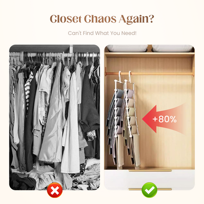 💗Household Multifunctional Telescopic Folding Multi-layer Pants Storage Rack