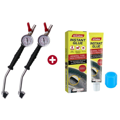 🔧50% OFF NOW!🚗Tire Inflator Gun with Pressure Gauge – Integrated Gauge, Dual-Head Chuck & Ergonomic Grip 💨