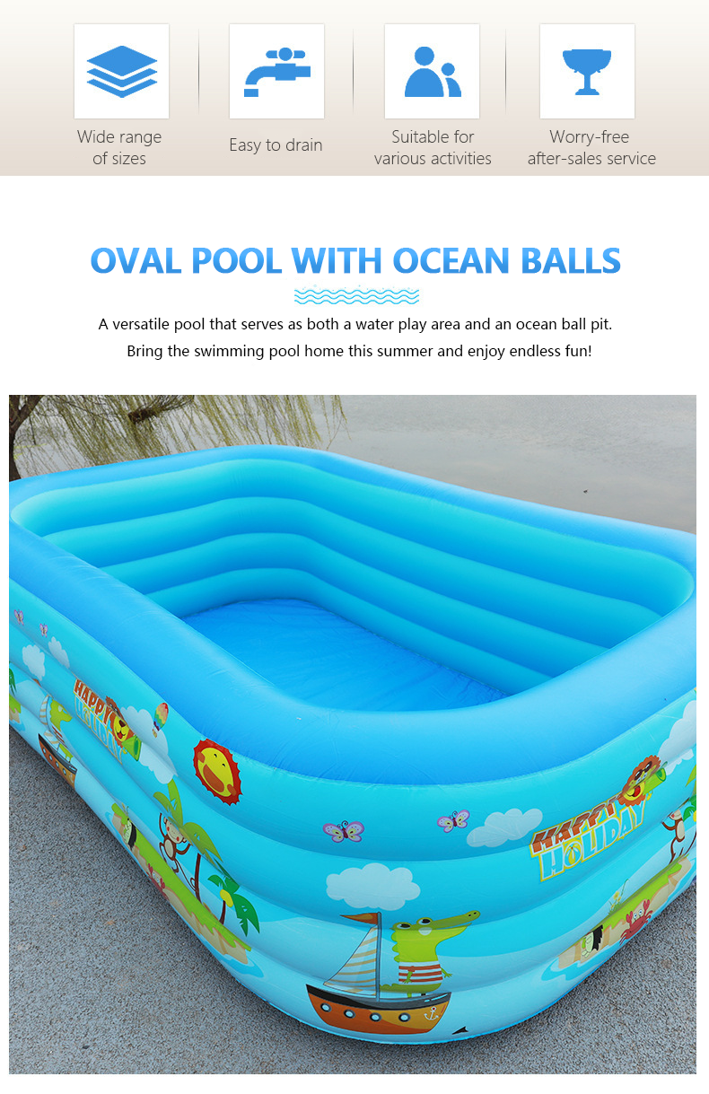 📢📢50% OFF !! ⏰ Children's Inflatable Pool – Sturdy PVC & easy setup – Perfect for backyard fun on hot days – safe and colourful for kids 🌞✨