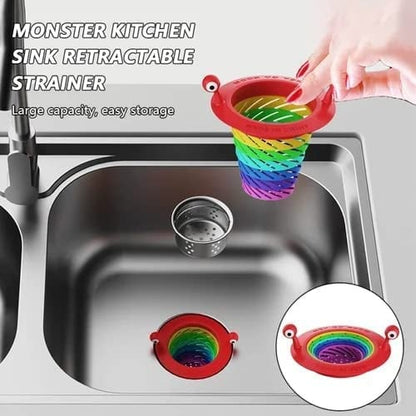 🎉 2026 Sale — Over 50,000 Sold!👾Foldable Rainbow Monster Sink Strainer 🌈