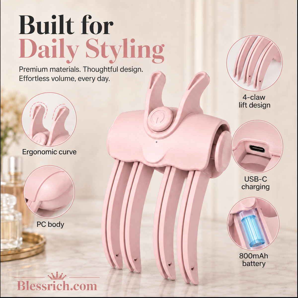 💥Surprise 50% Off！🔥Shape in 3 Seconds！👱‍♀️High Cranial Top Magic Tool！Volumizing Root Lift Clip