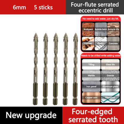 ⏳Time-Limited Special⏰4-Flute Eccentric Drill Bit Kit – Titanium-coated & multi-material ✨