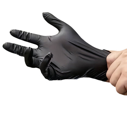 🔥100/50PCS Black Nitrile Disposable Glove