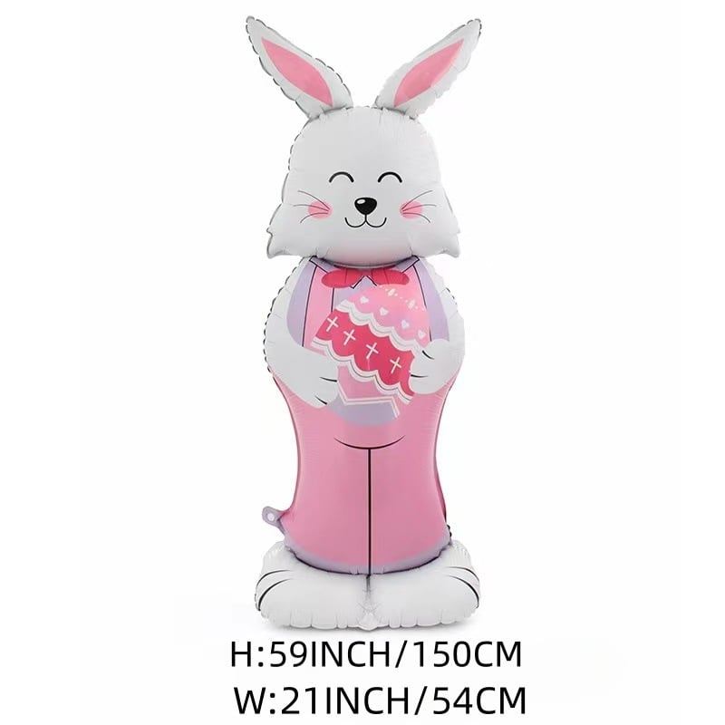 🐰🎉Giant 3D Standing Bunny Balloon Self-Supporting Festive Cheer