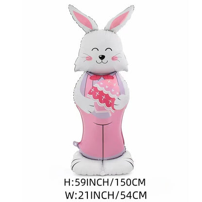 🐰🎉Giant 3D Standing Bunny Balloon Self-Supporting Festive Cheer