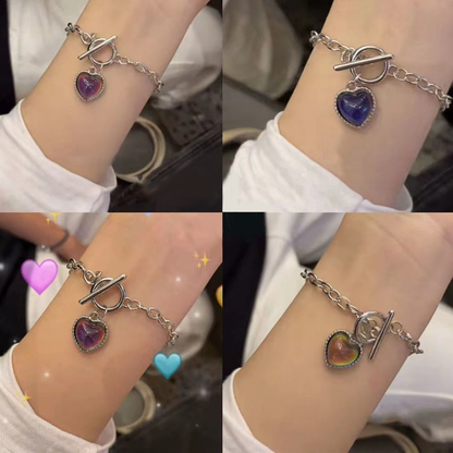 🥳2026 HOT SALE🥳💞50K+ SOLD! 💖🌈 50% OFF! Colour-Changing Heart Jewellery – temperature-responsive copper pendant, 2-piece sets (bracelets/necklaces). A unique gift! 🎁✨
