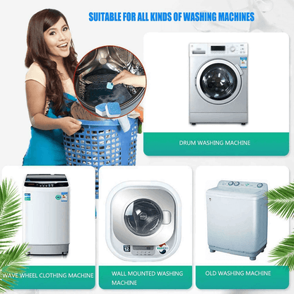 🧼💐 Comprimés effervescents pour lave-linge – Nettoyant tout-en-un, élimine résidus et mauvaises odeurs, pour une machine fraîche et propre sans effort 🌿✅