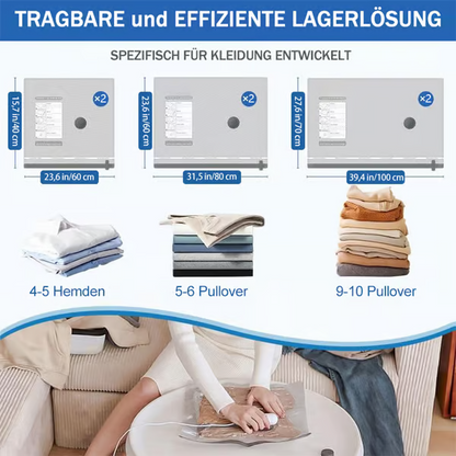 ⚡Pack of 6 Compression Bags for USB Electric Vacuum Cleaner – Space-Saving Storage, Airtight Seal, Reusable & Durable🌀