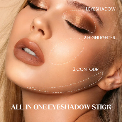 🎄50K+ SOLD! 🎁✨8 Colors Glitter Eyeshadow Stick Waterproof & Long-Wearing & Multi-Use