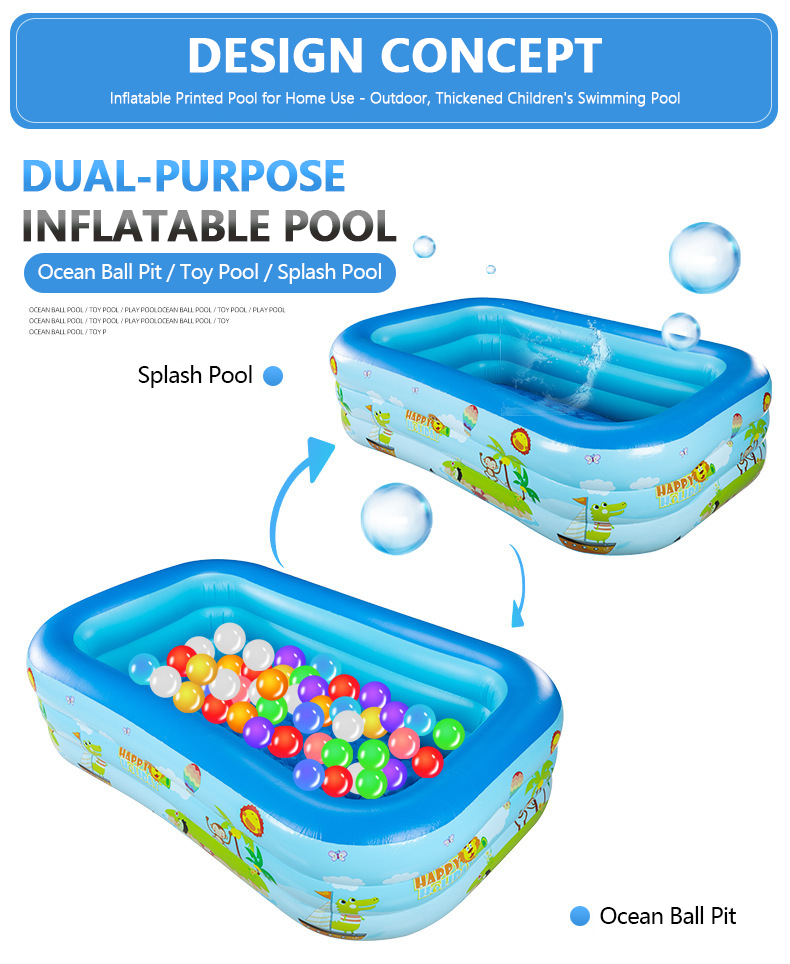 📢📢50% OFF !! ⏰ Children's Inflatable Pool – Sturdy PVC & easy setup – Perfect for backyard fun on hot days – safe and colourful for kids 🌞✨