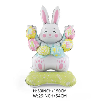🐰🎉Giant 3D Standing Bunny Balloon Self-Supporting Festive Cheer