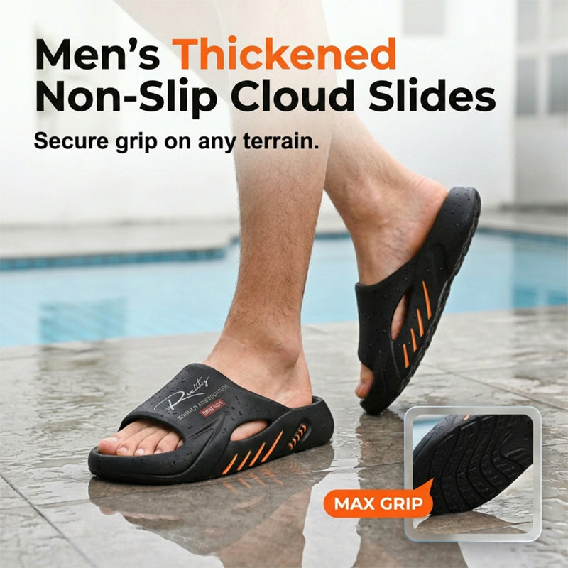 Non-Slip Thick Sole Cloud Slides for Men