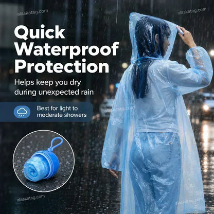 🔥Buy 1 Get 1 Free🌧️Pocket-Sized Disposable Raincoat | Lightweight Waterproof Emergency Poncho | Compact & Easy to Carry for Travel, Hiking & Outdoor Activities ☔