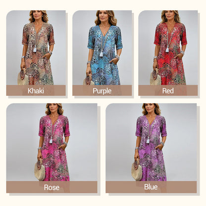 💥2026 Hot Sale 50% OFF🤩Safari Chic Leopard Dress