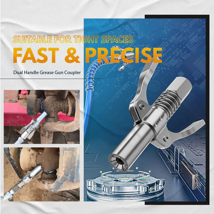 🔥Hot Sale🔥High Pressure Dual Handle Grease Gun Coupler（50% OFF）