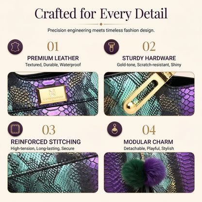 🏆LAST DAY SALE 50% OFF🔥Elegant Snakeskin PU Leather Tote Bag