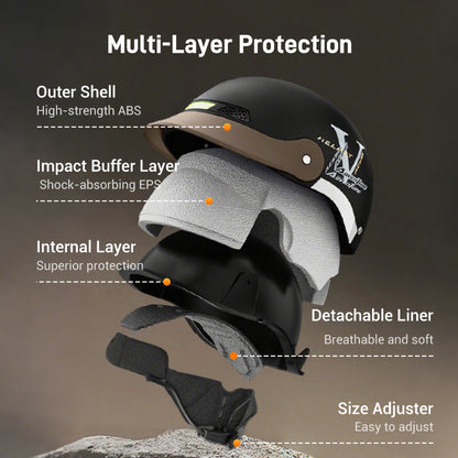 🥳2026 HOT SALE🥳💞50K+ SOLD!🏍️Breathable Lightweight Helmet – Crash-resistant shell, airflow design. Stays cool & secure. Ideal for senior riders👴✅