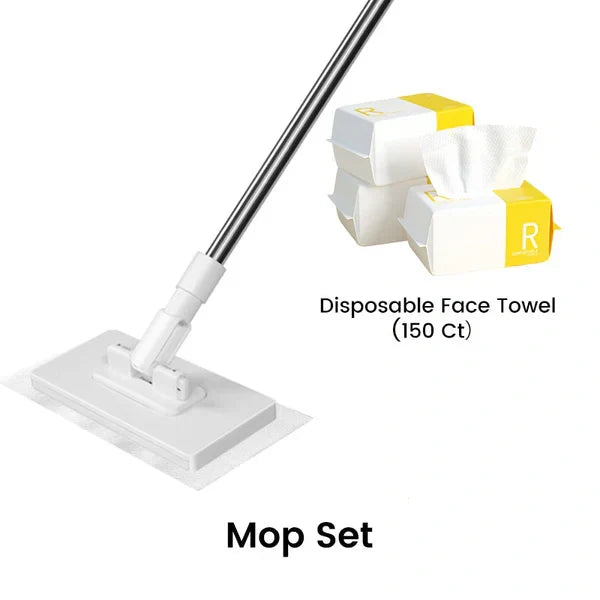 💥Disposable Dust Mop with 4 Reusable Cloths