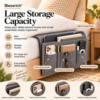 ⏰🔥LIMITED TIME OFFER: 50% OFF!💞Bedside organiser – Smart storage without a bedside table