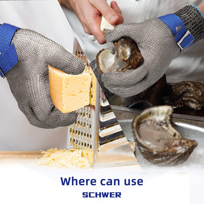 🥳2026 HOT SALE🥳Stainless Steel Mesh Glove – Highest A9 cut level, perfect for butchers & chefs. No more knife accidents! 🔪🚫