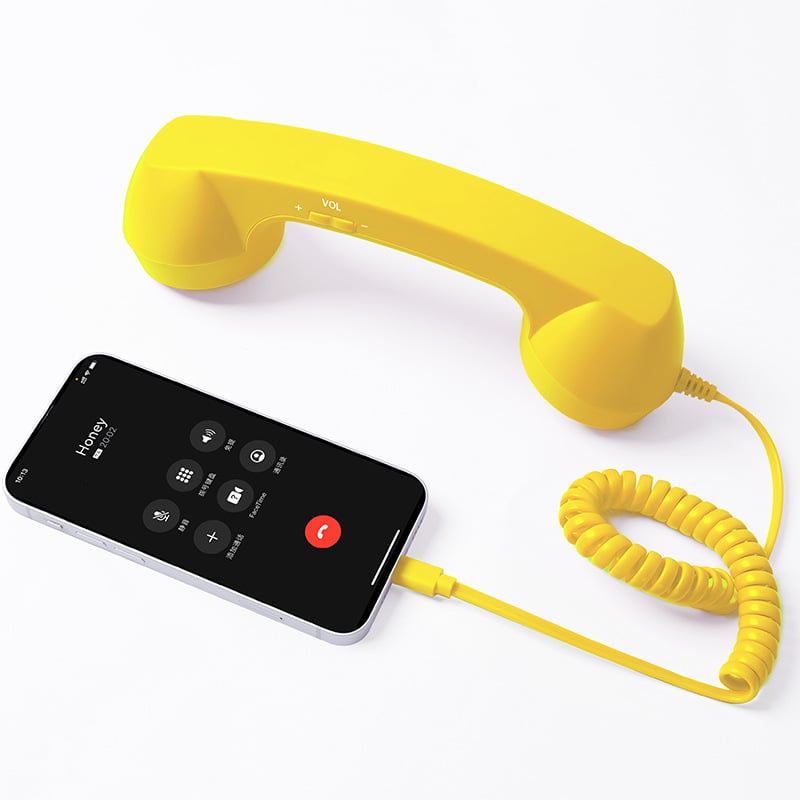 📞 50% OFF NOW! ☎️ Retro Phone Handset – Type-C Wired, HD Speaker & Volume Control – Nostalgic Charm with Up to 99% Less Radiation 🎙️