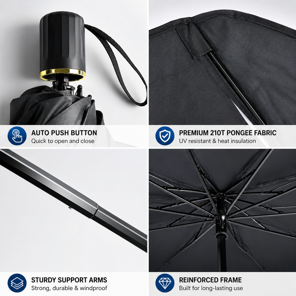 🌸LAST DAY SPECIAL PRICE!!🌸Upgraded Car Windshield Sun Shade Umbrella