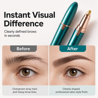 📢📢50% OFF !! ⏰Electric Eyebrow Trimmer Pen with LED Light – USB Rechargeable Precision Hair Remover