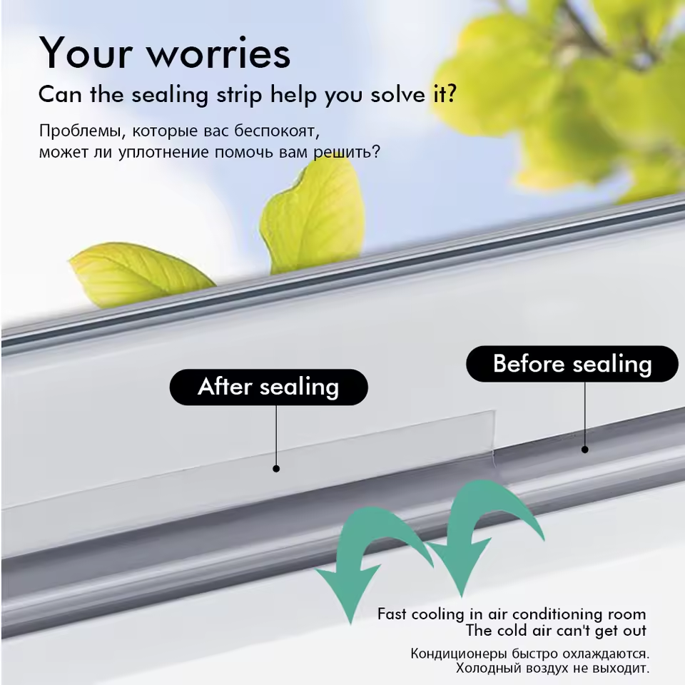 5m Self-Adhesive Door & Window Seal Strip | Soundproof, Dustproof & Insect-Proof | Silicone, Universal Fit