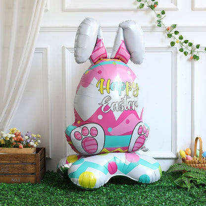 🐰🎉Giant 3D Standing Bunny Balloon Self-Supporting Festive Cheer
