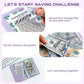 Savings Challenge Book with 100 Envelopes - Money Saving Binder Kit with Reusable Tracker