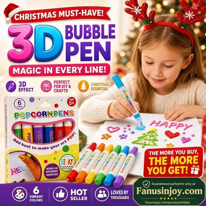 ❄️🎁Christmas Promotion✨ BUY 1 GET 1 FREE !  | Just $19.99🔮Magic Pen – Draw 3D with one stroke!🎄 DIY Bubble Popcorn Drawing Pens 🔥
